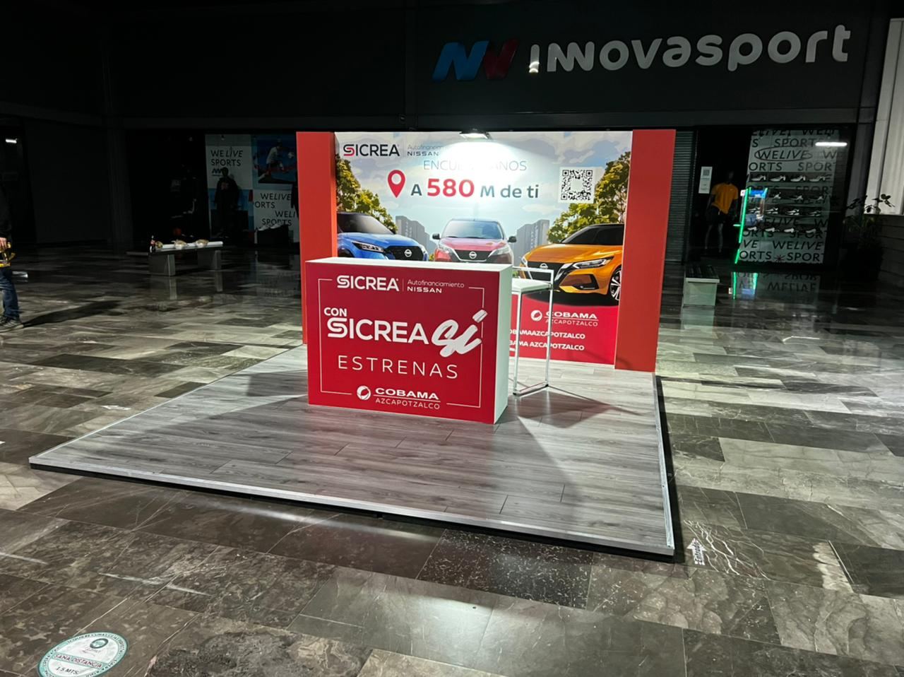 Stand SICREA Nissan terminado en expo