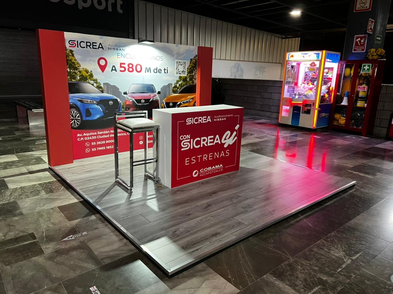 Stand SICREA Nissan terminado e iluminado